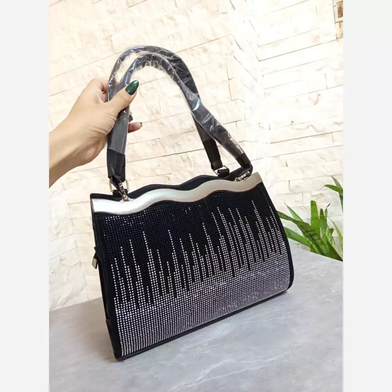 کیف نگین دار مجلسی لبه موج